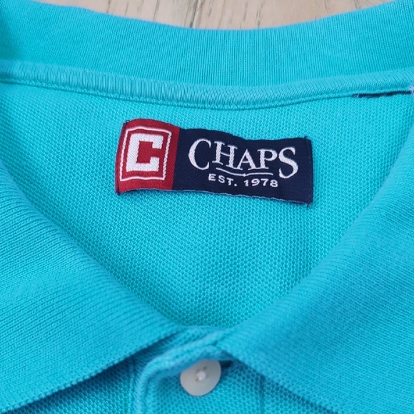 Set of 3 Classic Style Chaps Mens XL Polo Shirts - Blue, Pink and Green. - Picture 2 of 5